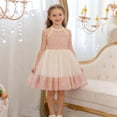 thumbnail image 5 of HOMADLES Girl Dresses for Girls for Weddings, Girls Casual Dress Solid Ruffle Dresses Tiered Layed Pageant Dress Sundress Girls Summer Sundress Beige XL, 5 of 8