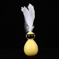 thumbnail image 5 of Yellow Durable ABS Pet Robot Tumbler Swing Ball with Feather Cat Teaser Toy, 5 of 5
