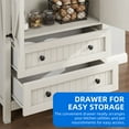 thumbnail image 3 of Uforic Farmhouse Kitchen Pantry Storage Cabinet with Doors & Drawers, White, 3 of 9