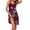 Dark Red Print, variant on Ekouaer Womens Nightgown Sleeveless Sleepwear V Neck Racerback Sleep Dress