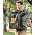 thumbnail image 5 of Cat Backpack Carrier, Large Space Bubble Backpack for Cats & Small Dogs, Breathable Ergonomic 3D Design, Gray, 5 of 14