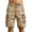Brown, variant on CIENVNSTG Men's Multi-Pocket Washed Cotton Cargo Shorts, Loose Fit Knee-Length Casual Shorts with Drawstring Hem Green L