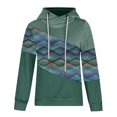 thumbnail image 2 of Gibobby Sudadera mujer con cierre, Sudaderas con capucha tipo gofre para mujer, color soild, casual, de manga larga, ligeras, con bolsillo(Verde,M), 2 of 4