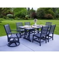 thumbnail image 2 of LuXeo Tuscany Gray HDPE  Swivel Dining Set-7 Piece, 2 of 6