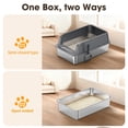 thumbnail image 3 of Stainless Steel Cat Litter Box, Extra Large High Sided Metal Litter Pan Anti-Leak Splash Proof Easy to Clean for Indoor Cats, 3 of 8