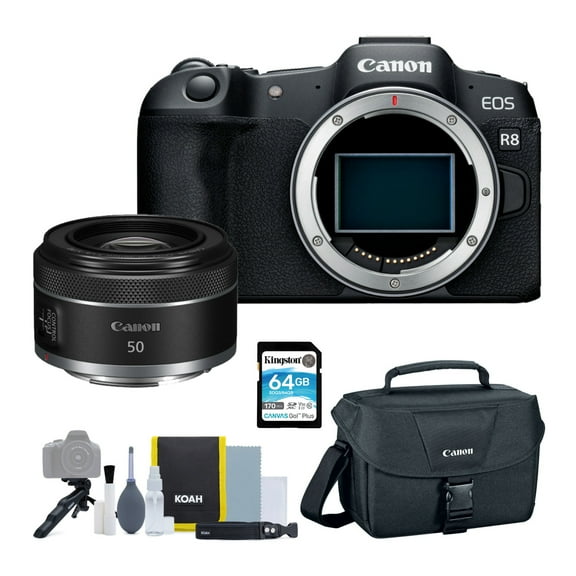 Canon EOS R8 Mirrorless Camera with RF 50mm f/1.8 STM Lens Bundle