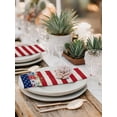 thumbnail image 5 of 4th of July Cloth Napkins Set of 4 Reusable Dinner Napkins, Independence Day Red Blue Poppy Flower Stripe Cocktail Napkin Washable Table Napkins for Wedding/Holiday Party/Baby Shower 20"x20", 5 of 7