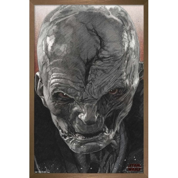Star Wars: The Last Jedi - Snoke Wall Poster, 22.375" x 34", Framed
