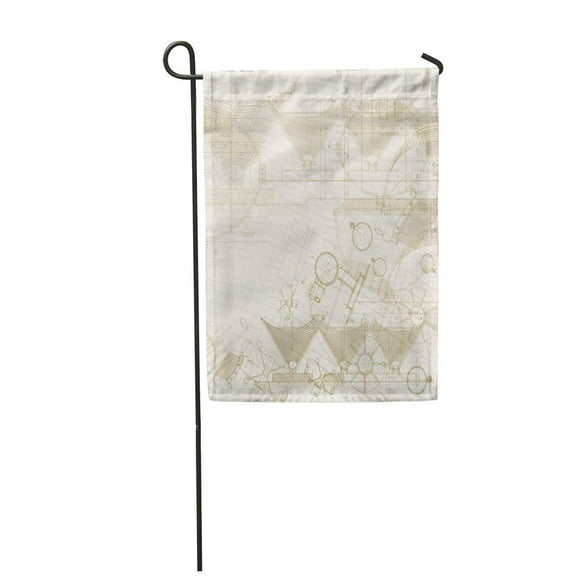 NUDECOR Engineer Architectural Project Drawing Blueprint Architect Technical Plan Renovation Garden Flag Decorative Flag House Banner 28x40 inch
