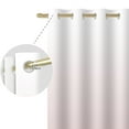 thumbnail image 4 of Nanqianyi Pink White Ombre Blackout Curtains for Girls Bedroom, 52" Wx63" L, 2 Panels, Thermal Insulated Grommet Window Drapes, 4 of 7