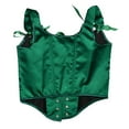thumbnail image 4 of Satin Women Vintage Overbust Renaissance Corset Bustier Bodyshaper Lace-Up Tank Tops Bodice Green L, 4 of 6