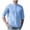 Mens T-Shirts Light Blue, variant on 3/4 Sleeve Tshirts Shirts for Men with Pocket S-4X Plus Size Lightweight T-Shirts Mens Casual Solid Button Stand Collared Pullover Tees Tops