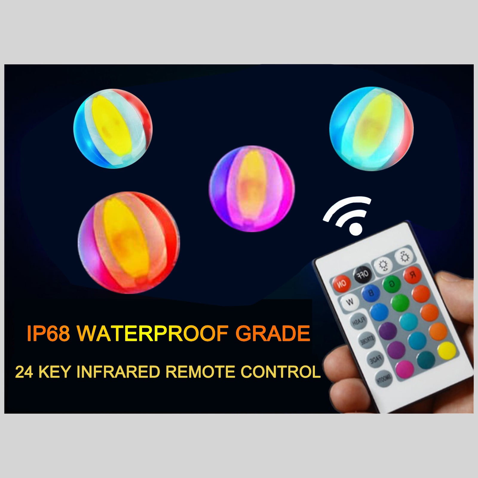 Boules Lumineuses Pour Piscine - Gonflables, 16 Couleurs LED, Télécommande, étanches IP68, 38 Cm, Jeu Nocturne