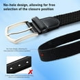 thumbnail image 4 of Mens belts, 2-pack woven golf casual belts, mens elastic band casual jeans gifts., 4 of 7