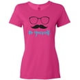 thumbnail image 3 of Inktastic Be Yourself, Glasses, Mustache - Black Blue Women's T-Shirt, 3 of 5
