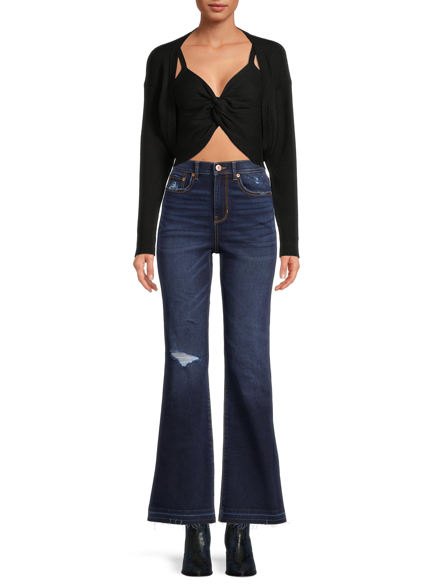 No Boundaries Women's Juniors Flare Jean
