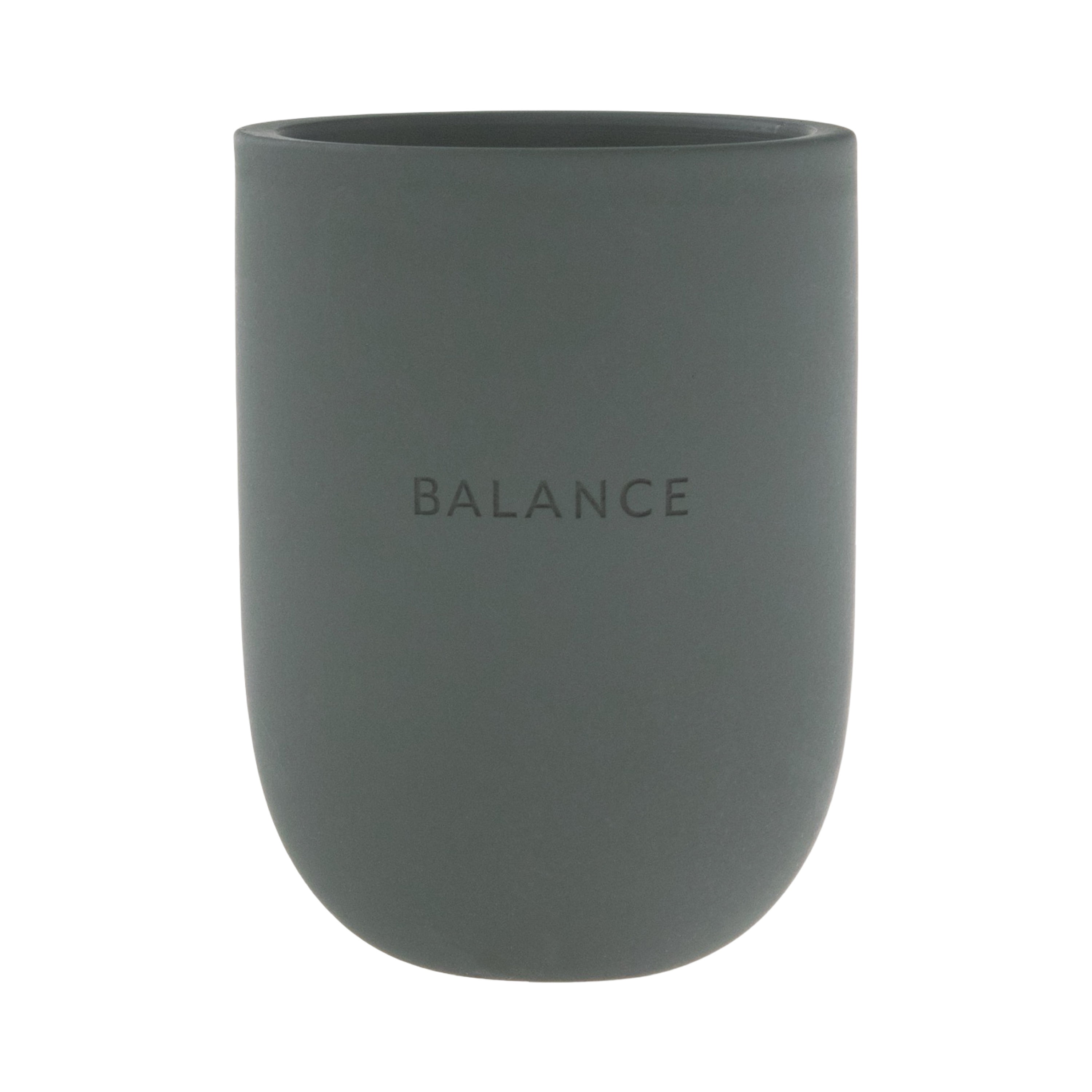Allswell Balance (Balsam + Mahogany + Musk) Scented 1-Wick Ceramic Jar Spa Candle 10oz.