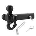 thumbnail image 1 of KFFKFF Trailer Hitch, Tri-Ball Mount with Hook & Pin, Trailer Ball Size 1-7/8", 2" and 2-5/16", Fit 2-Inch Hitch Receiver, Max 10,000 lbs Ball Hitch, Towing Hitch for RVs, 1 of 9