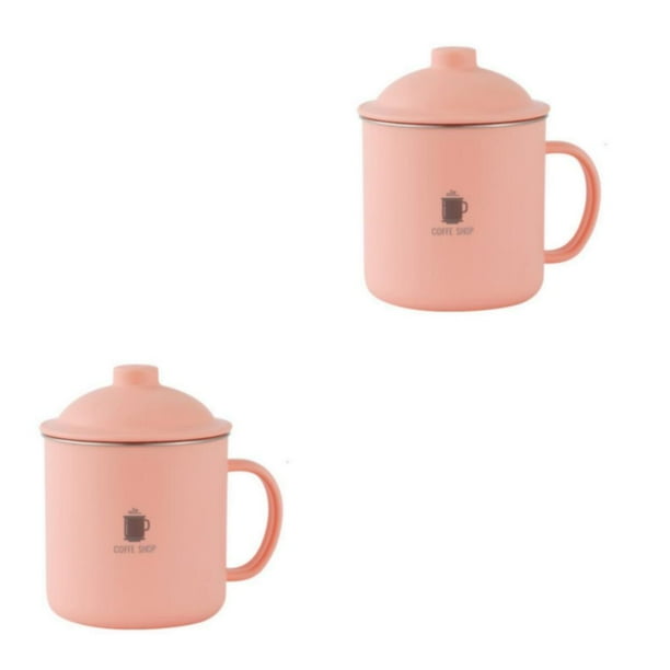 Inteprter Taza Reemplazo lindo Calor Aislamiento 300 ml Estilo simple Doble capa Hogar Oficina Dormitorio Taza de agua Vasos con tapa Type1 NO1