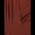 thumbnail image 4 of Vestido Corto Fruncido con Escote en V para Mujer Color Caramelo Talla S, 4 of 10