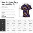 thumbnail image 4 of Bixox Men's Golden Snake And Purple Rose Printed Short Sleeve Skinny Athletic T-Shirt, 4 of 6