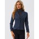 thumbnail image 3 of Chaqueta de gamuza sintética Allegra K Azul Oscuro L, 3 of 5