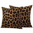 thumbnail image 2 of Pack of 2 Outdoor Pillow Covers 24x24 Inch Waterproof Leopard Throw Pillow Covers,Decorative Couch Pillow Shams Protectors Brown Vintage Leopard Print Pillowcases Cushion Covers for Patio Garden, 2 of 8