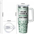 thumbnail image 2 of Relax, I Have A Spreadsheet for That, 30oz Tumbler with Handle and Straw, Coffee Mug Water Bottle Stainless Steel Cup, Funny Gifts for Accountant Employee Coworker CPA Boss Women Men, 2 of 6