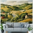 thumbnail image 4 of Orinice Farm Buildings Tapestry Wall Hanging Unique Style Graphic Tapestries Home Wall Decor Art for Living Room Bedroom Apartment Farmhouse Dorm 40x30inch, 4 of 6