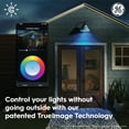 thumbnail image 5 of GE CYNC Smart Outdoor Floodlight, Full Color, Bluetooth and Wi-Fi Enabled, Alexa and Google Home Compatible, Medium Base, Dimmable, No Hub Required (2 Pack), 5 of 11