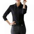 thumbnail image 2 of Button Down Shirt Women Long Sleeve Blouse Shirt Classic-Fit Cotton Tops Wrinkle Resistant(S-5XL), 2 of 7