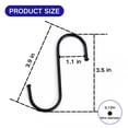 thumbnail image 2 of SUSWIM 40 Pack 3.9 Inches Extra Large S Shape Hooks Heavy-Duty Metal Hanging Hooks Apply Kitchenware Bathroom Utensils Plants Towels Gardening Multiple uses Tools(Black), 2 of 6