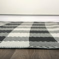 thumbnail image 3 of World Rug Gallery Buffalo Plaid Reversible Plastic Indoor and Outdoor Picnic Mat, Camping Rug, RV Rug - BLACK 7'10"X10', 3 of 9