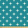 thumbnail image 2 of Ambesonne Abstract Surreal Fabric by the Yard Upholstery, Star Formations, 3 Yards, Petrol Blue and White, 2 of 5
