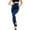 Blue, variant on Women Casual Fashion Leggings Elastic Yoga Jeans Thermal Stripe Plus Size Print Imitation Denim Tights Outfits Pants