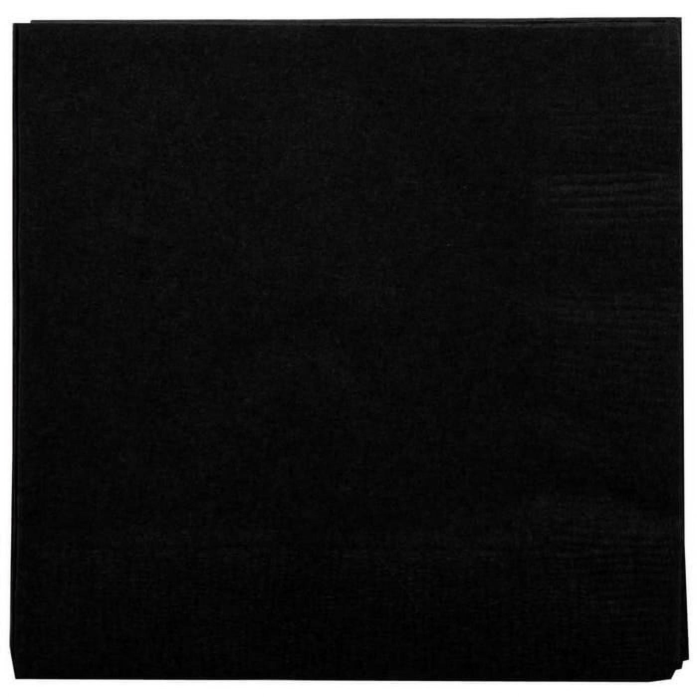 JAM Paper Small Beverage Napkins, 5 x 5, Black, 200/Pack