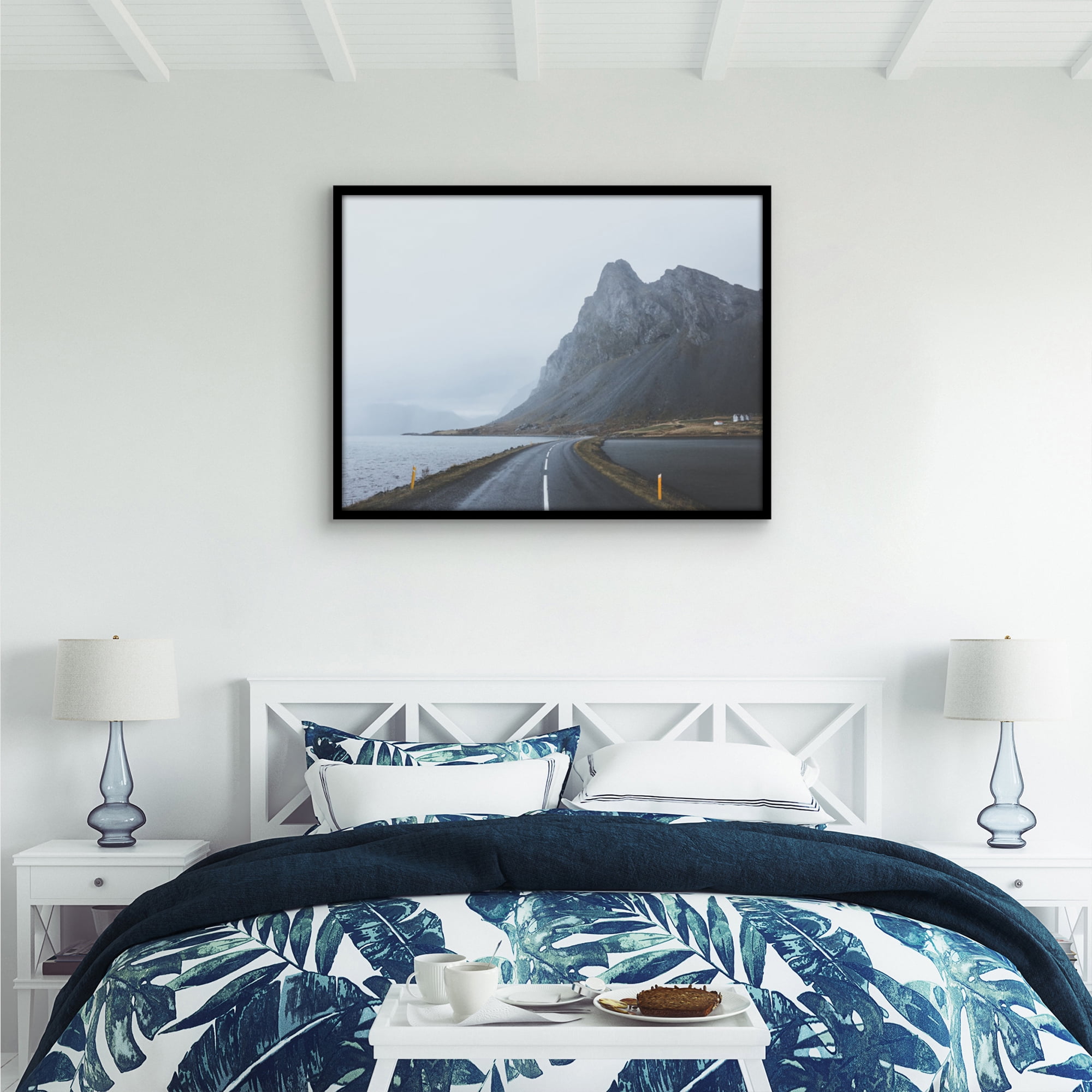 Americanflat 30x40 Picture Frame with Polished Plexiglass Streamline Collection Thin Border Wall - Black