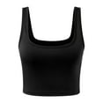 thumbnail image 4 of Messiyo Tank Top for Women Cropped Tank Tops Athletic Tank Tops for Women Going Out Tops for Women Womens Undershirts Tops for Women Trendy Women Summer Tops Black L, 4 of 5