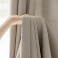 thumbnail image 4 of CURTAINKING Blackout Curtains for Bedroom, Faux Linen Curtains 84 Inch Length for Living Room, Thermal Insulated Drapes, Grommet Top Window Treatments, 1 Panel Taupe, 4 of 10