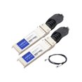 thumbnail image 2 of AddOn - 10GBase-CU direct attach cable - TAA Compliant - SFP+ (M) to SFP+ (M) - 16.4 ft - twinaxial - active - for Fortinet FortiGate 1000, 1200, 1500, 30XX, 31XX, 32XX, 3700, 3810, 3950, 900, 901, 2 of 2