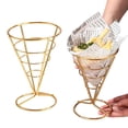 thumbnail image 2 of Soportes de acero inoxidable para conos de helado, papas fritas, exhibición de conos de comida para waffles, pizzas, charcutería, artículos para fiestas de restaurantes y cocinas., 2 of 8