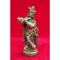 Krishna Statue in Brass Lord Krishna Idol Standing Krishna Sculpture Hindu God Krishna Figurine Indian Idol Home Temple Decor Showpiece Religious Gift Housewarming Gift Krishna Murti - AtoZ India Cart