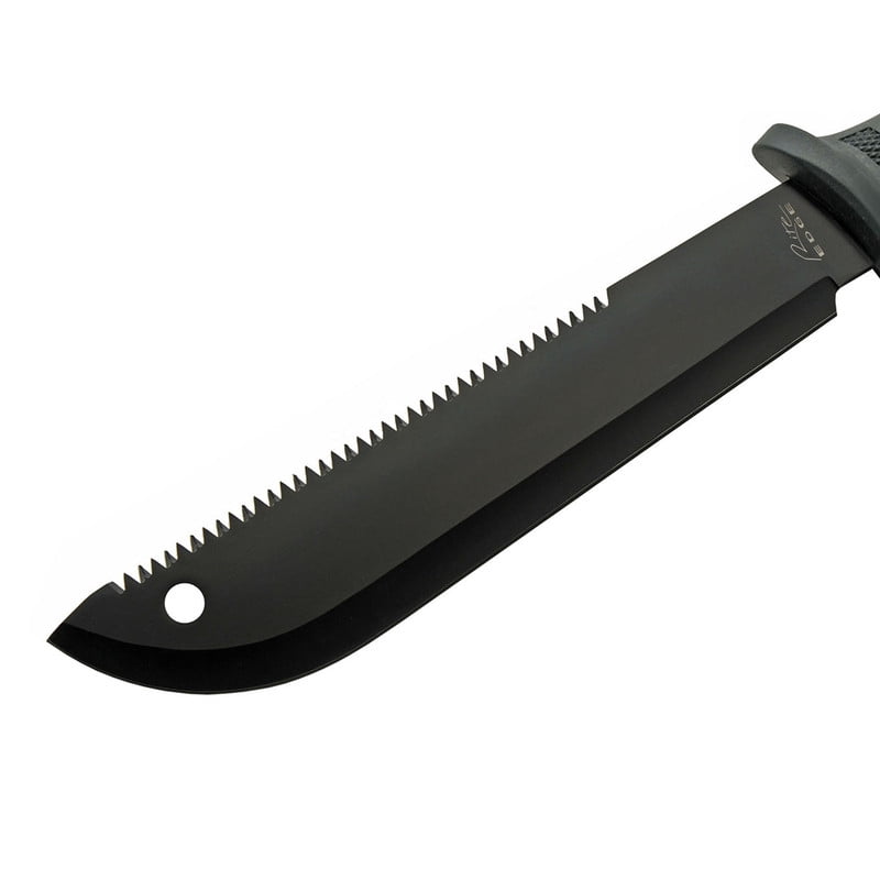 SZCO Supplies 15.25” Outdoor Utility Tool Knife 420 Stainless Steel Sawback Blade with Grip Handle, for Trail Clearing and Gardening with Nylon Sheath