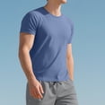 thumbnail image 2 of LTTVQM Mens T-Shirts 2026 Summer Spring Crew Neck Casual T Shirts Plain Short Sleeve Shirts Basic Tees Royal Blue M, 2 of 7