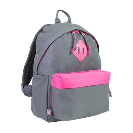 Eastsport Mini Backpack, Gray/Pink Trim