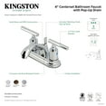 thumbnail image 7 of Kingston Brass FB2601CML Manhattan Double-Handle 4" Centerset Bathroom Faucet with Pop-Up Drain, Polished Chrome, 7 of 7