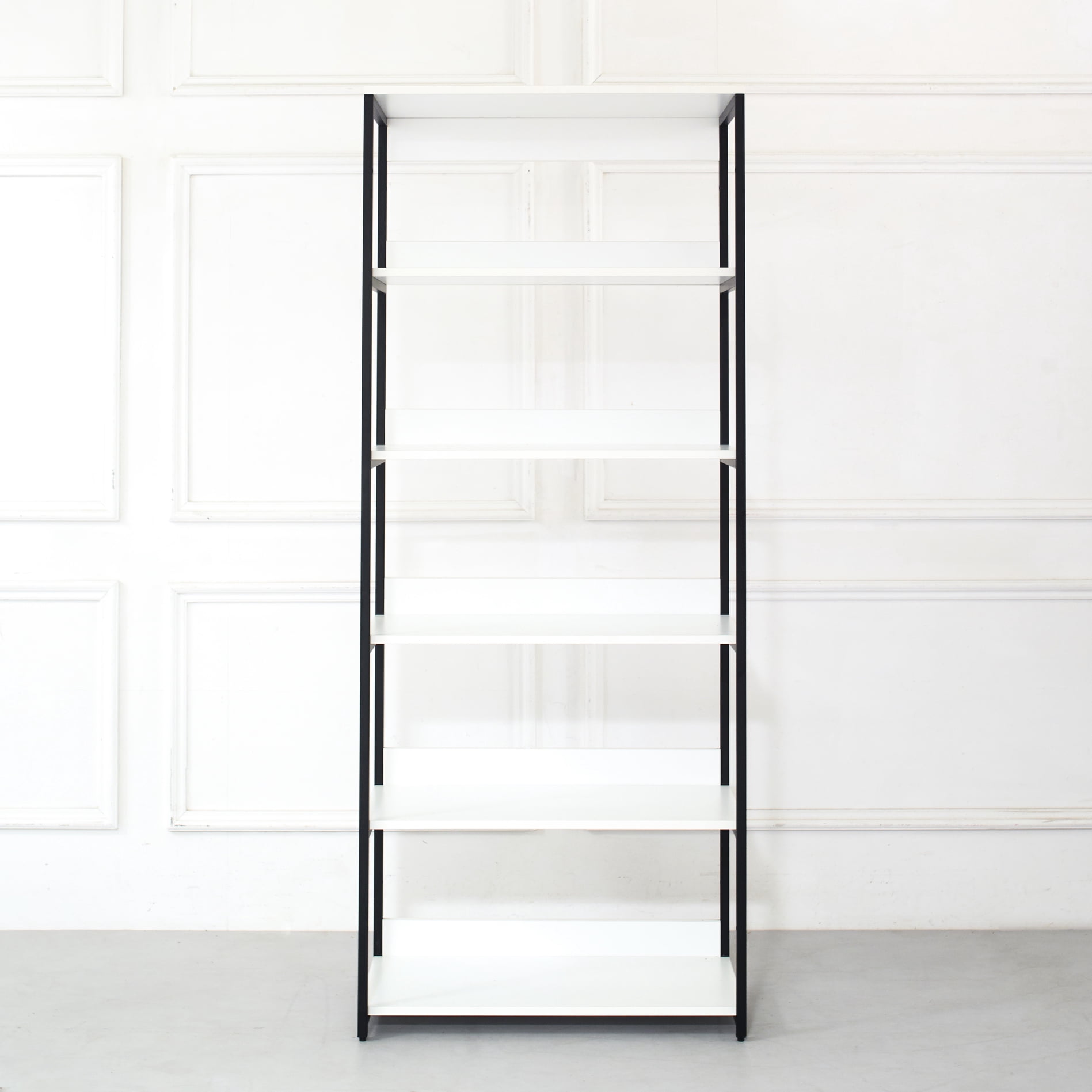 Closet With Five Shelves - Powder Coated Metal, Deep Storage Compartments, Water & Heat Materials, Stain Scratch Finish, E0 Grade Board, Double Thickness , Modular Assembly Finish Corrosion