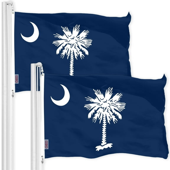 South Carolina SC State Flag 3x5FT 2-Pack 150D Printed Polyester By G128