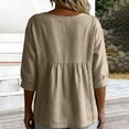 thumbnail image 5 of Women's Plus Size Peplum Lace Top V Neck 3/4 Sleeve, 5 of 7