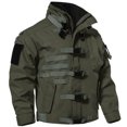thumbnail image 2 of WXLWZYWL Tactical Winter Jackets for Men Waterproof Zipper Pocket Outdoors Military Enthusiast Loose Coat, 2 of 6